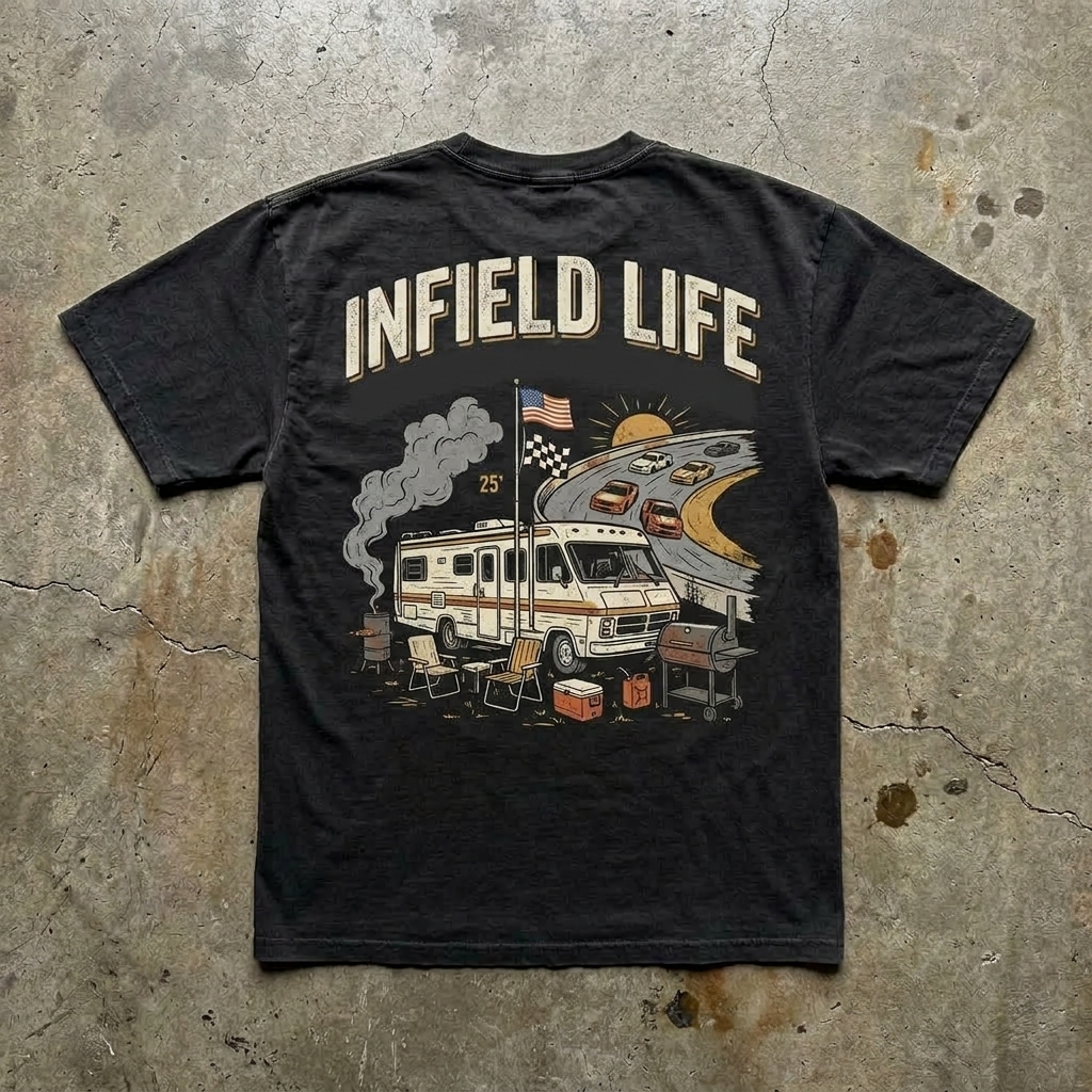 Infield Life Heavyweight Tee Mockup