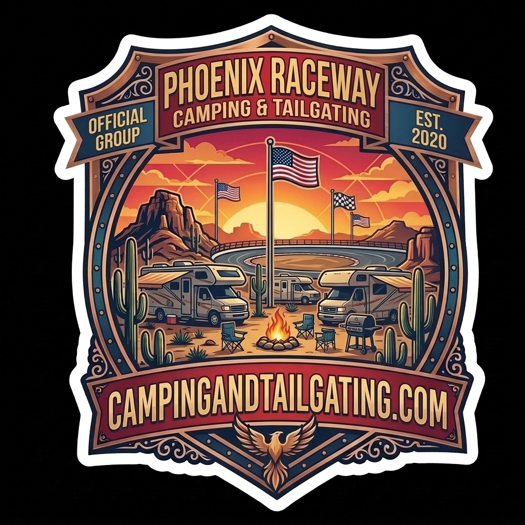 Phoenix Raceway Camping and Tailgating Official Group Sticker