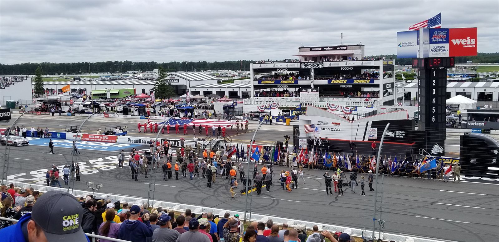 Trackside Victory Circle and pre-race ceremonies